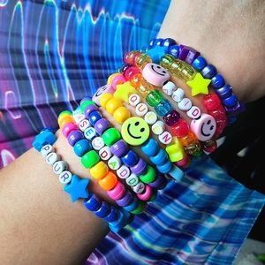 10 Kandi Bead Rave Braclets
